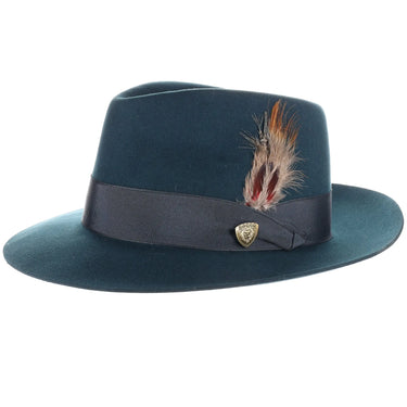 Dobbs Prescott Wool and Fur Felt Fedora in Jade