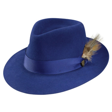 Dobbs Prescott Wool and Fur Felt Fedora in Royal