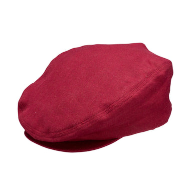 Dobbs Princeton Linen Ivy Cap in Burgundy