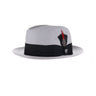 Dobbs Randall Center Dent Wool Felt Homburg in Pearl