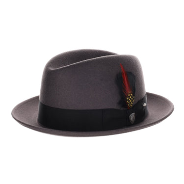 Dobbs Randall Center Dent Wool Felt Homburg in Steel