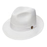 Dobbs Rosebud Milan Straw Fedora in White