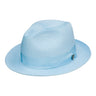 Dobbs Rosebud Milan Straw Fedora in Baby Blue