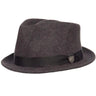 Dobbs Shorty Wool Felt Stingy Brim Fedora in Grey Mix