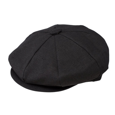 Dobbs Wellington Linen Ivy Cap in Black