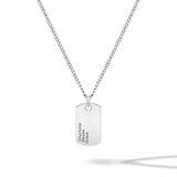 Beveled Tag Pendant - Silver — view 11