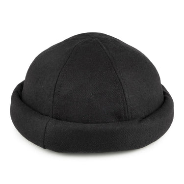 Dorfman Philadelphia Melton Wool Watch Cap in Black