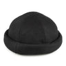 Dorfman Philadelphia Melton Wool Watch Cap in Black #color_ Black