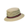 Dorfman Weather Man Water Repellent Poplin Bucket Hat in British Tan #color_ British Tan