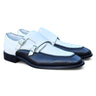 Carrucci Shoes Double Monk Two Tone Loafer in Black White