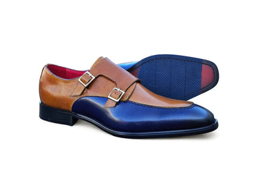 Carrucci Shoes Double Monk Two Tone Loafer