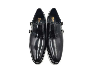 Carrucci Shoes Double Monk Strap Leather Loafer