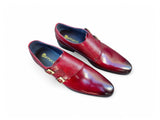 Carrucci Shoes Double Monk Strap Leather Loafer