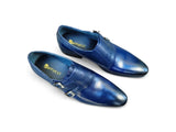 Carrucci Shoes Double Monk Strap Leather Loafer
