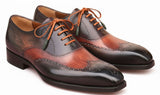 Paul Parkman Men's Goodyear Welted Wingtip Oxford Shoes Green & Brown (ID#E271)