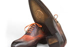 Paul Parkman Men's Goodyear Welted Wingtip Oxford Shoes Green & Brown (ID#E271) — view 5