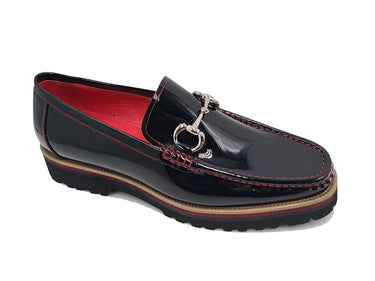 Carrucci Shoes Horse Bit Loafer Lug Sole