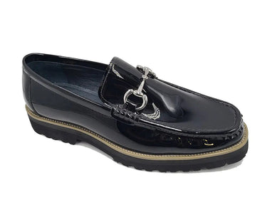 Carrucci Shoes Horse Bit Loafer Lug Sole
