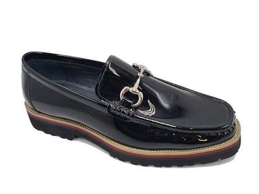 Carrucci Shoes Horse Bit Loafer Lug Sole