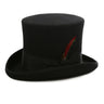 Ferrecci Premium Top Hat in Black Wool Victorian Elegance in Black #color_ Black