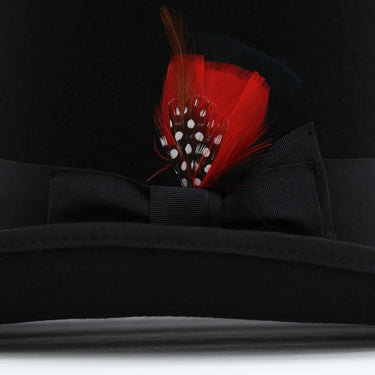 Ferrecci Premium Top Hat in Black Wool Victorian Elegance in