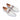Embossed Leather Strap Linen Sneaker in Cream #color_ Cream