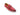 Embossed Leather Strap Linen Sneaker in Red