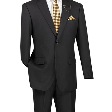 Vinci Black Regular Fit 2 Piece Suit - F-2C900
