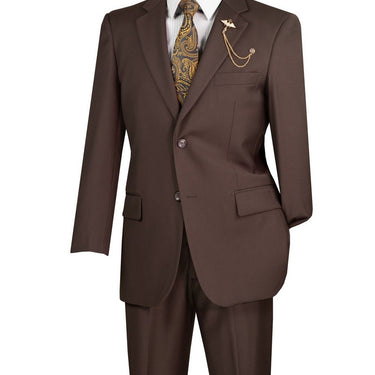 Vinci Brown Regular Fit 2 Piece Suit - F-2C900