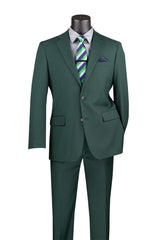 Vinci 2 Piece Regular Fit Suit in Hunter Green - F-2C900