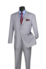 Vinci 2 Piece Regular Fit Suit in Light Gray - F-2C900