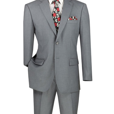 Vinci Medium Gray Regular Fit 2 Piece Suit - F-2C900