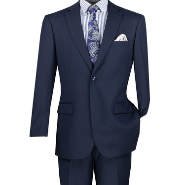 Vinci Navy Regular Fit 2 Piece Suit - F-2C900