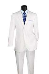 Vinci 2 Piece Regular Fit Suit in White - F-2C900