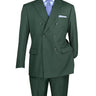 Vinci Hunter Green Regular Fit Double Breasted Suit - F-DC900