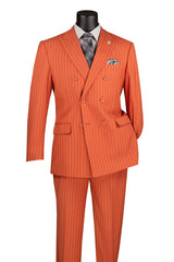 Vinci Double Breasted Regular Fit Suit in Canyon Clay - F-DSS