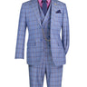 Vinci Blue Modern Fit 3 Piece Suit - F-MV2W4