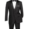 Vinci Black Regular Fit 2 Piece Tuxedo - T-900