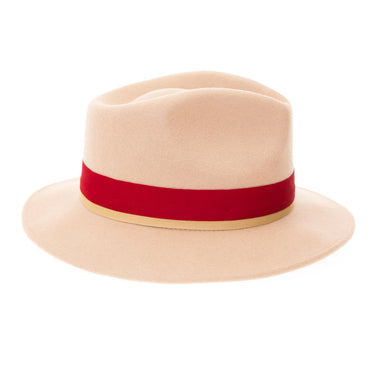 Ferrecci Grayson in Red Australian Wool Red Bottom Fedora