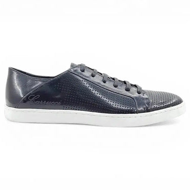 Carrucci Shoes Fashion Lace-up Leather Sneaker in Black