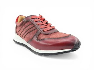 Fashion Sneaker Calfskin with Canvas inlaid