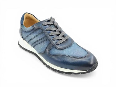 Fashion Sneaker Calfskin with Canvas inlaid