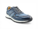 Fashion Sneaker Calfskin with Canvas inlaid