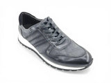 Fashion Sneaker Calfskin with Canvas inlaid