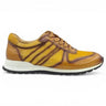 Fashion Sneaker Calfskin with Canvas inlaid in Mustard #color_ Mustard