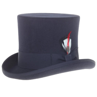 Ferrecci Top Hat Wool Victorian Elegance in Navy