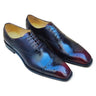 Carrucci Shoes Cap Toe Calfskin Oxford Dress Shoe in Burgundy #color_ Burgundy