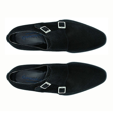 Giovacchini Francesco in Black Suede Double-Monk Strap Shoes in #color_