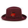Ferrecci Godfather in Burgundy Australian Wool Felt Homburg
