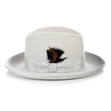 Ferrecci Godfather in Light Grey Australian Wool Felt Homburg